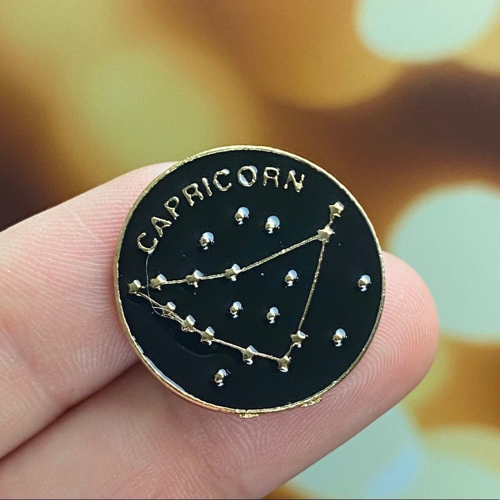 Capricorn Zodiac Enamel Pin/ Brooch Lapel